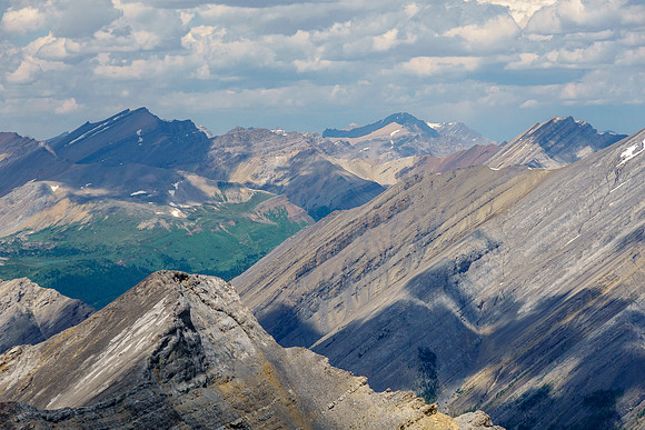 Smoky and Howl Peak over the remote McConnell Creek valley.