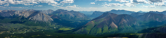 Tomahawk (L), Tyrrell, Wapiti, Warden Rock, White, Gable and Grouse Peak (R).