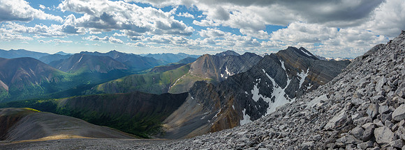Views along Pipit, Snowflake and Wishbone (R) to Melanin and Snow Creek Summit.