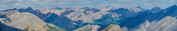 Views into the remote McConnell Creek valley (R).