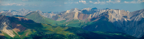 Divide Pass with Peters (L), Chirp and Condor Peak visible.