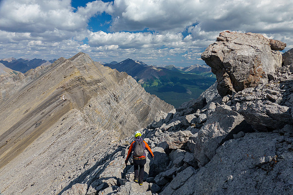 A somewhat tricky traverse between Greater Prow and Prow Mountain.