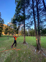 Phil tries to throw up a bear rope at Scotch Camp.
