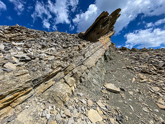 Traversing to Prow Mountain.