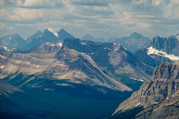 Mount Temple over Oyster Ridge and Fossil Peak.