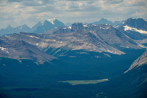 Views to Oyster Peak, Fossil and Richardson with Temple in the bg.