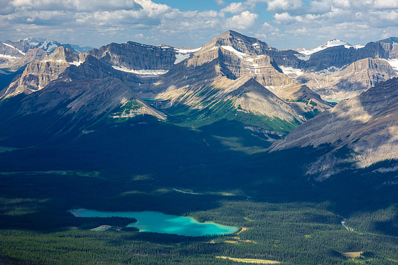 Mount Drummond over Skeleton Lake.