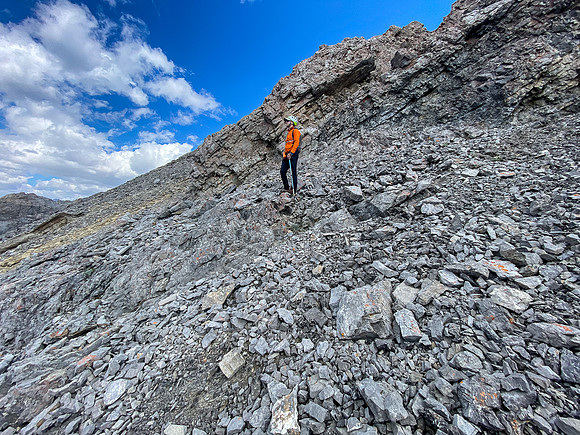 Traversing to Prow Mountain.