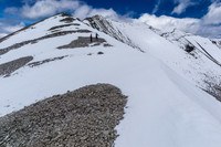 Ascending the west ridge of Wapiti Mountain to the summit.