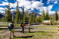 A bison fence at the park boundary. This is where the biking stops and the hiking starts!