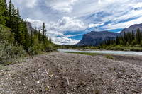The road is washed out here so we hike right beside the river.