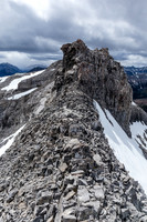 Looking back at one of the moderate downclimbs.