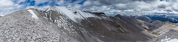The summit is still a long ways off and looking pretty snowy for late June!