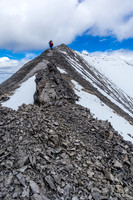 Ascending the west ridge of Wapiti Mountain to the summit.