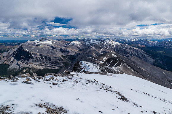 Views south over Warden Rock to Barrier Mountain and Gable (R).