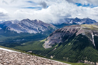 Gorgeous views down Tyrrell Creek to Mount White and Prow Mountain (R).