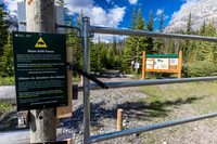 A bison fence at the park boundary. This is where the biking stops and the hiking starts!
