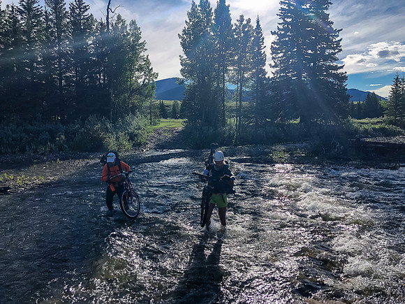 Crossing Skeleton Creek.