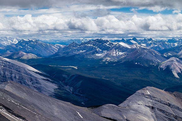 Melanin Peak (C). The valley at left leads to the Panther River.