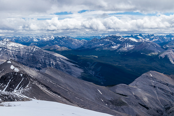 Looking south past Gable (L) towards Panther Mountain. Melanin at right.