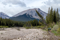The road is washed out here so we hike right beside the river.