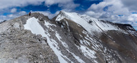 Nearing the moderate sections on the west ridge.