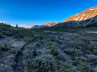 Hiking through a frozen Tomahawk Pass.