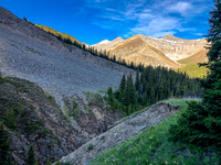 Hiking down from Tomahawk Pass.