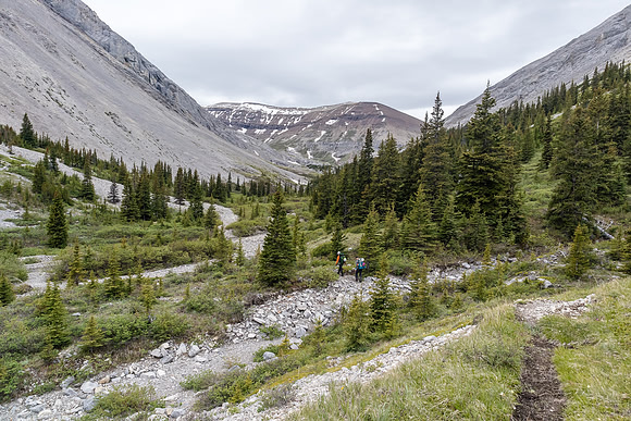 Hiking up to Shale Pass.