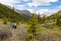 Hiking downstream towards our Condor Peak access drainage.