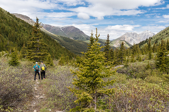 Hiking downstream towards our Condor Peak access drainage.