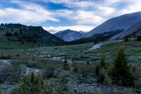 Hiking through a frozen Tomahawk Pass.