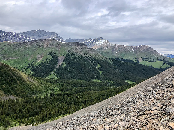 Looking down Peters Creek from Shale Pass.