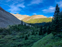 Hiking down from Tomahawk Pass.