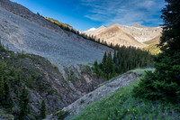 Hiking down from Tomahawk Pass.