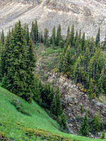 Hiking down from Tomahawk Pass.