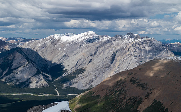 This unnamed peak looming north over the Clearwater River is a huge massif.