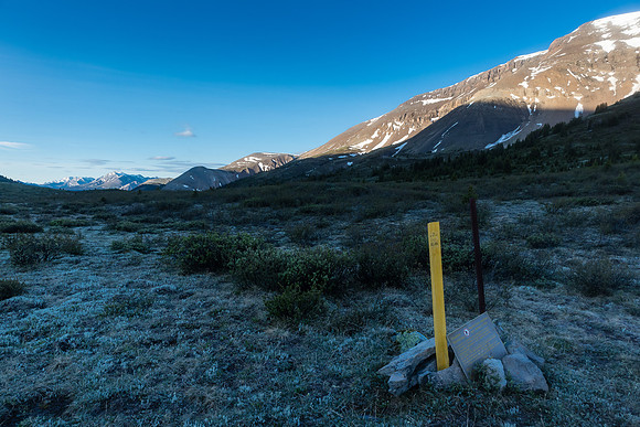 The park boundary between Banff and the Clearwater Wilderness.