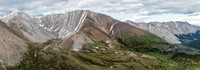 Two tarns under an unnamed summit near Divide Pass.