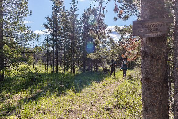 This sign is rather understated as we join the main Red Deer River trail.