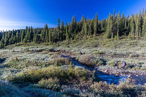 Crossing Divide Creek.