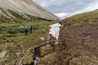 Hiking up to Divide Pass.