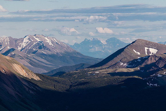 Sira Peak rises at left of Snow Creek Summit.