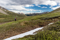 Hiking through Divide Pass.