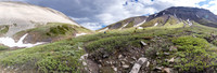 Hiking up to Divide Pass. Chirp Peak at right.