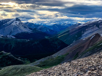 Views north between Condor and Peters at left and Forbidden at right.