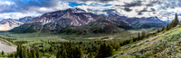 Views from the west ascent slopes of Tomahawk Mountain back over the pass area.