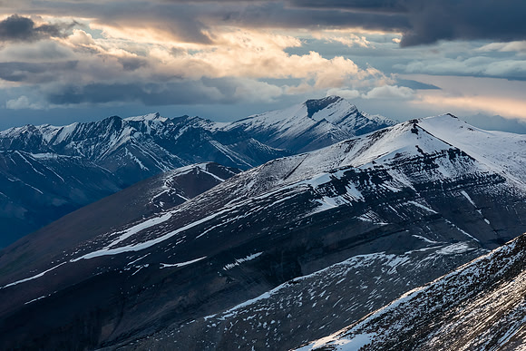 Whelk Peak rises over a western outlier of Forbidden Mountain.