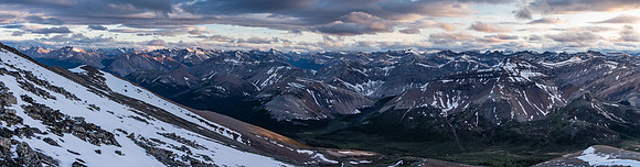 Late evening lighting over the eastern Banff ranges.