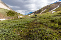 Hiking up to Divide Pass.